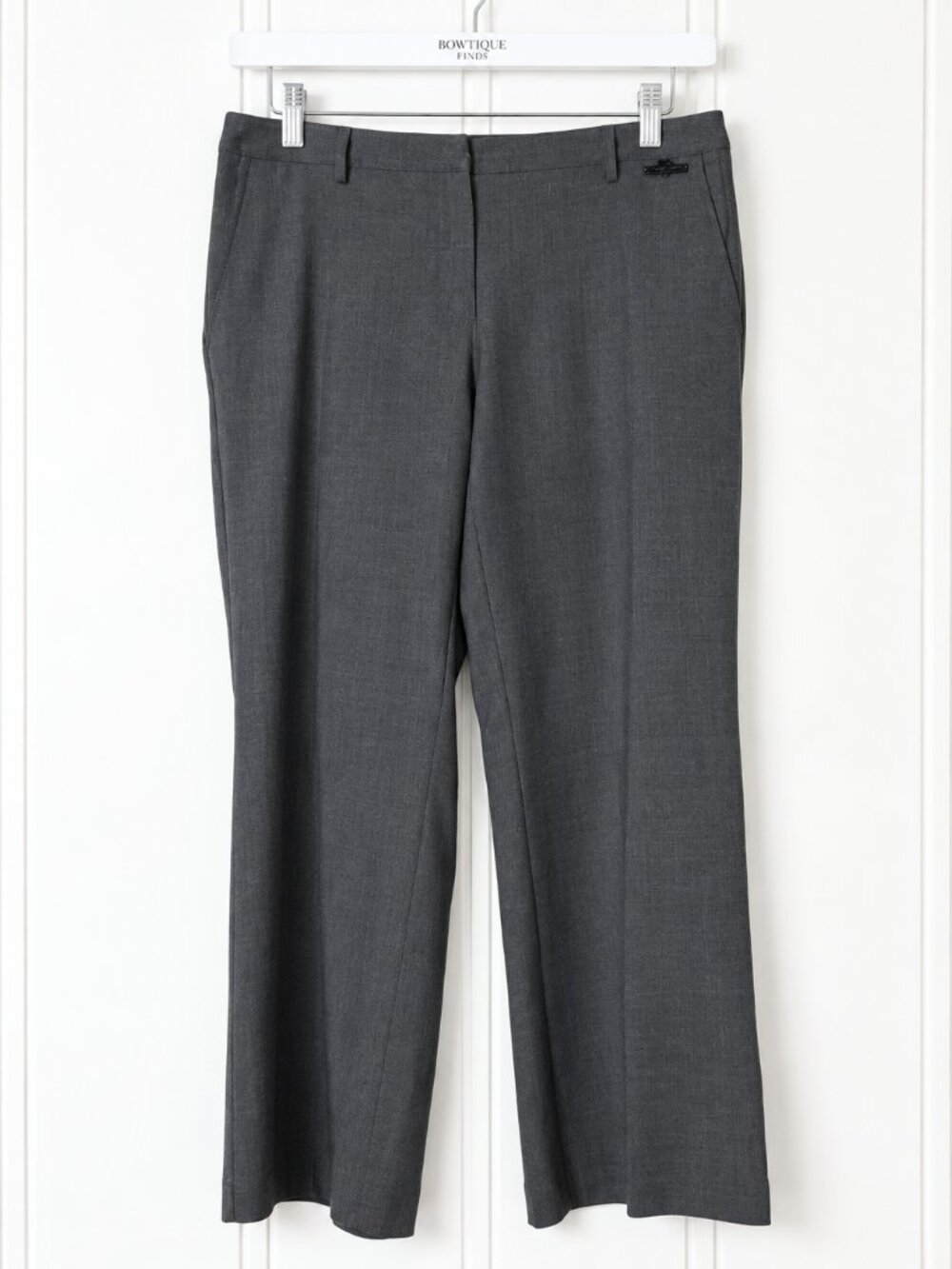 Twin-Set Simona Barbieri Women's Trousers Gray Wool Blend 34" Waist